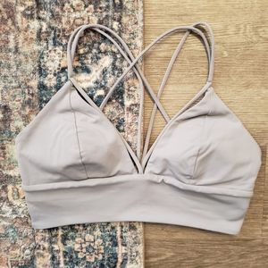 Lululemon Pushing Limits Bra in Dark Chrome Grey Size 8